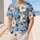 Powder Blue Vintage Floral Botanical For Spring Sports, Picnics And Casual Streetwear Baseball Jersey - 1