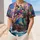 Colorful Graffiti Sailing Ship On Teal Ocean Waves For Beach Games And Streetwear Fans Baseball Jersey - 1