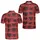 Crimson Red Black Heart And Ivory Wave Motif For Valentine Date Night Casual Wear Men's Polo Shirt - 2