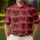Crimson Red Black Heart And Ivory Wave Motif For Valentine Date Night Casual Wear Men's Polo Shirt - 4