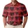 Crimson Red Black Heart And Ivory Wave Motif For Valentine Date Night Casual Wear Men's Polo Shirt - 1
