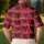 Crimson Red Black Heart And Ivory Wave Motif For Valentine Date Night Casual Wear Men's Polo Shirt - 5
