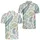 Tropical Green Leaves And Coral Pink Florals For Casual Summer Beach Golf Resort Wear Men's Polo Shirt - 2