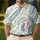 Tropical Green Leaves And Coral Pink Florals For Casual Summer Beach Golf Resort Wear Men's Polo Shirt - 4