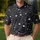 Black And White Celestial Stars For Summer Parties, Beach Days And Casual Menswear Men's Polo Shirt - 4
