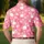 Pink Rabbit Cherry Blossom Geometric Lattice For Spring Golf Beach Party Outfits Men's Polo Shirt - 5