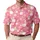 Pink Rabbit Cherry Blossom Geometric Lattice For Spring Golf Beach Party Outfits Men's Polo Shirt - 1