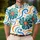 Tropical Starfish Monstera Wave Motifs For Summer Beach Vacation Travel Style Men Men's Polo Shirt - 4