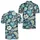 Navy Tropical Floral Resort Style For Golf, Beach Trips And Casual Summer Party Wear Men's Polo Shirt - 2