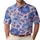 Blue Rose Floral Garden Style For Summer Vacation Beach Parties And Casual Weekend Wear Men's Polo Shirt - 1