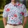 Crimson Wildflower Garden Motif For Summer Golf Vacation And Casual Resort Daily Wear Men's Polo Shirt - 4