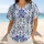 Cobalt Blue Mediterranean Floral Tile Motifs For Golf, Tennis And Resort Athletes Baseball Jersey - 6