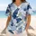 Blue Hibiscus And Palm Leaves for Beach Vacations, Resort Travel, and Summer Casual Wear Baseball Jersey - 6