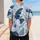 Blue Hibiscus And Palm Leaves for Beach Vacations, Resort Travel, and Summer Casual Wear Baseball Jersey - 5