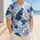 Blue Hibiscus And Palm Leaves for Beach Vacations, Resort Travel, and Summer Casual Wear Baseball Jersey - 4
