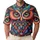 Colorful Jewel Toned Owl With Bright Eyes For Casual Nights, Festivals And Nature Lovers Men's Polo Shirt - 1