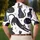 Mid-Century Black Cats With Golden Eyes For Casual Weekend Styling And Cat Lovers Men's Polo Shirt - 5