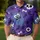 Spooky Cute Blue Monsters Skulls And Bats For Halloween Parties And Casual Outfits Men's Polo Shirt - 4