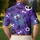 Spooky Cute Blue Monsters Skulls And Bats For Halloween Parties And Casual Outfits Men's Polo Shirt - 5