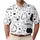 Monochrome Cat Doodle Motif For Casual Summer Outfits, Beach Days And Cat Lovers Men's Polo Shirt - 1
