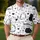 Monochrome Cat Doodle Motif For Casual Summer Outfits, Beach Days And Cat Lovers Men's Polo Shirt - 4