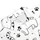 Monochrome Cat Doodle Motif For Casual Summer Outfits, Beach Days And Cat Lovers Men's Polo Shirt - 6