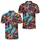 Neon Abstract Graffiti Street Art for Urban Festival, Skate, and Nightlife Outfits Men's Polo Shirt - 2