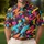 Neon Abstract Graffiti Street Art for Urban Festival, Skate, and Nightlife Outfits Men's Polo Shirt - 4