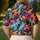 Neon Abstract Graffiti Street Art for Urban Festival, Skate, and Nightlife Outfits Men's Polo Shirt - 5