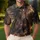 Dark Bay Stallion In Lightning Storm For Western Rodeo Events And Equestrian Lovers Men's Polo Shirt - 4