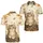 Blue Eyed Tabby Kitten Autumn Leaves Tree Trunk Cozy Fall Weekend Wear for Cat Lovers Men's Polo Shirt - 2