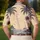 Moonlit Tropical Palm Shoreline With Stone Marker For Beach Vacation Resort Wear Men's Polo Shirt - 5