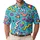 Retro 80s Memphis Geometric Turquoise All-Over Style for Beach Trips and Parties Men's Polo Shirt - 1