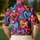 Colorful Graffiti Heart Street Art For Valentine’s Day Parties And Everyday Wear Men's Polo Shirt - 5