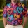 Colorful Graffiti Heart Street Art For Valentine’s Day Parties And Everyday Wear Men's Polo Shirt - 4