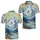 Alpine Mountain Camping Tent River Scene For Hiking Trips And Outdoor Adventure Lovers Men's Polo Shirt - 2