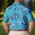Blue Crab And Shell Nautical Coastal Style For Beach Vacations And Resort Getaways Men's Polo Shirt - 5