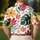 Mid-Century Tropical Florals And Green Leaves For Beach Vacations And Resort Getaways Men's Polo Shirt - 5