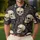 Vintage Skull And Wildflower Gothic Everyday Casual Wear For Alternative Style Fans Men's Polo Shirt - 4