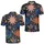Mid Century Abstract Night Garden Starbursts For Retro Casual Summer Vacation Style Men's Polo Shirt - 2