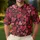 Hand Painted Red Heart Motifs for Valentine Date Night and Romantic Everyday Style Men's Polo Shirt - 4
