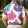 Neon Cartoon Cat Faces for Beach Vacations, Parties and Playful Everyday Outings Men's Polo Shirt - 5
