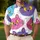 Neon Cartoon Cat Faces for Beach Vacations, Parties and Playful Everyday Outings Men's Polo Shirt - 4