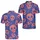 Coral Pink Skulls On Cobalt Blue For Beach Trips, Parties And Casual Streetwear Looks Men's Polo Shirt - 2