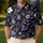 Indigo Blue Floral Vine Motif For Evening Garden Dates, Beach Trips And Resort Wear Men Men's Polo Shirt - 4