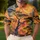 Moonlit Forest And Amber Smoke Art For Mystic Evening Wear And Nature Lovers Gift Men's Polo Shirt - 4