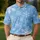Powder Blue Geometric Snowflakes For Christmas Winter Holiday Wear For Men And Women Men's Polo Shirt - 4