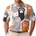 Bold Orange Black Cat Paw Motifs for Casual Weekend Wear, Pet Parents and Cat Lovers Men's Polo Shirt - 1