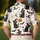 Black Cat Ghost Pumpkin Halloween Motifs for Costume Parties and Spooky Season Wear Men's Polo Shirt - 5