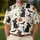 Black Cat Ghost Pumpkin Halloween Motifs for Costume Parties and Spooky Season Wear Men's Polo Shirt - 4